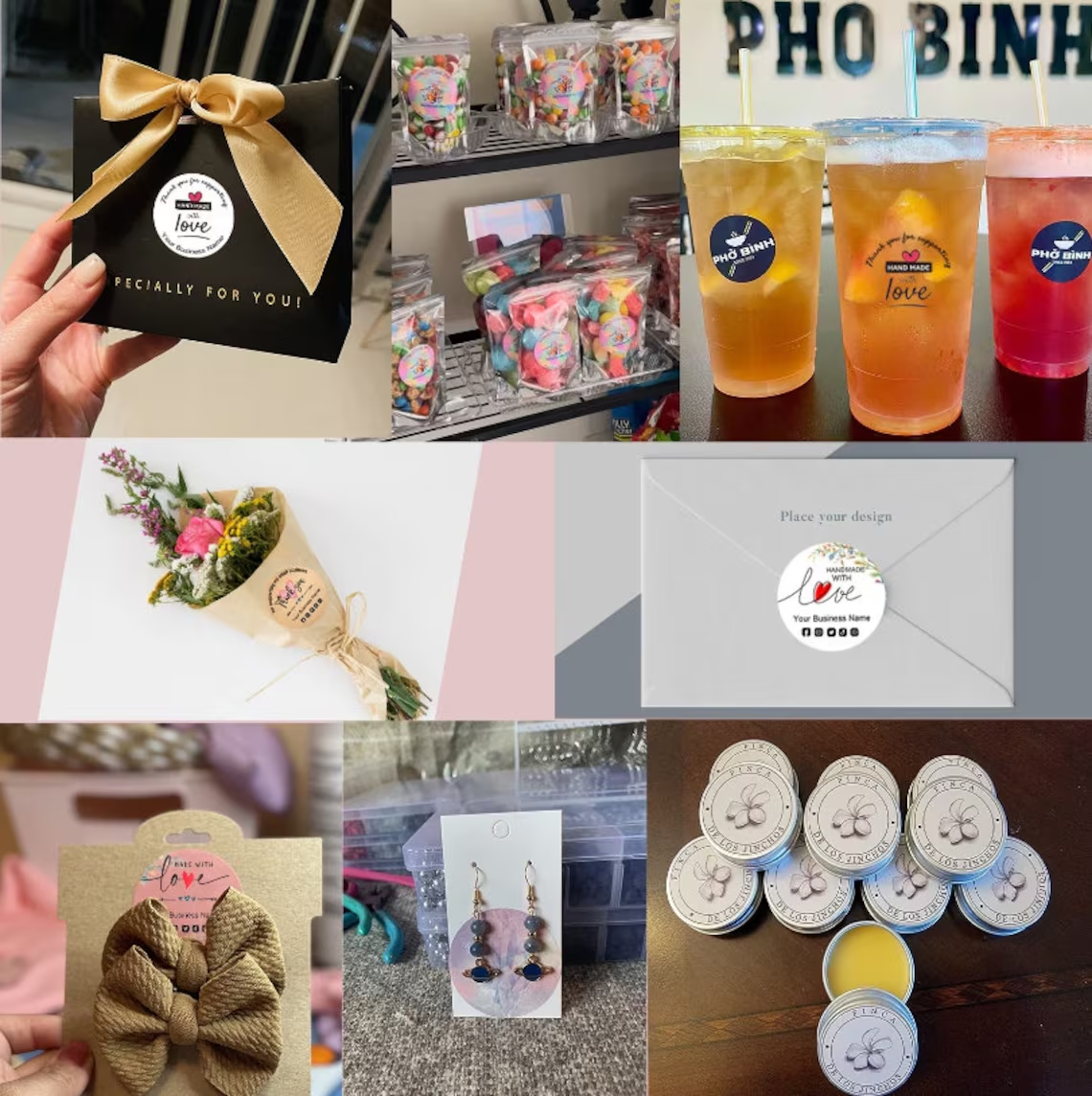 100Pcs Personalized Circle Photo Labels,Custom Text Stickers,Custom Round Sticker for Wedding Favor,Birthday,Party,Office,Packaging,Business