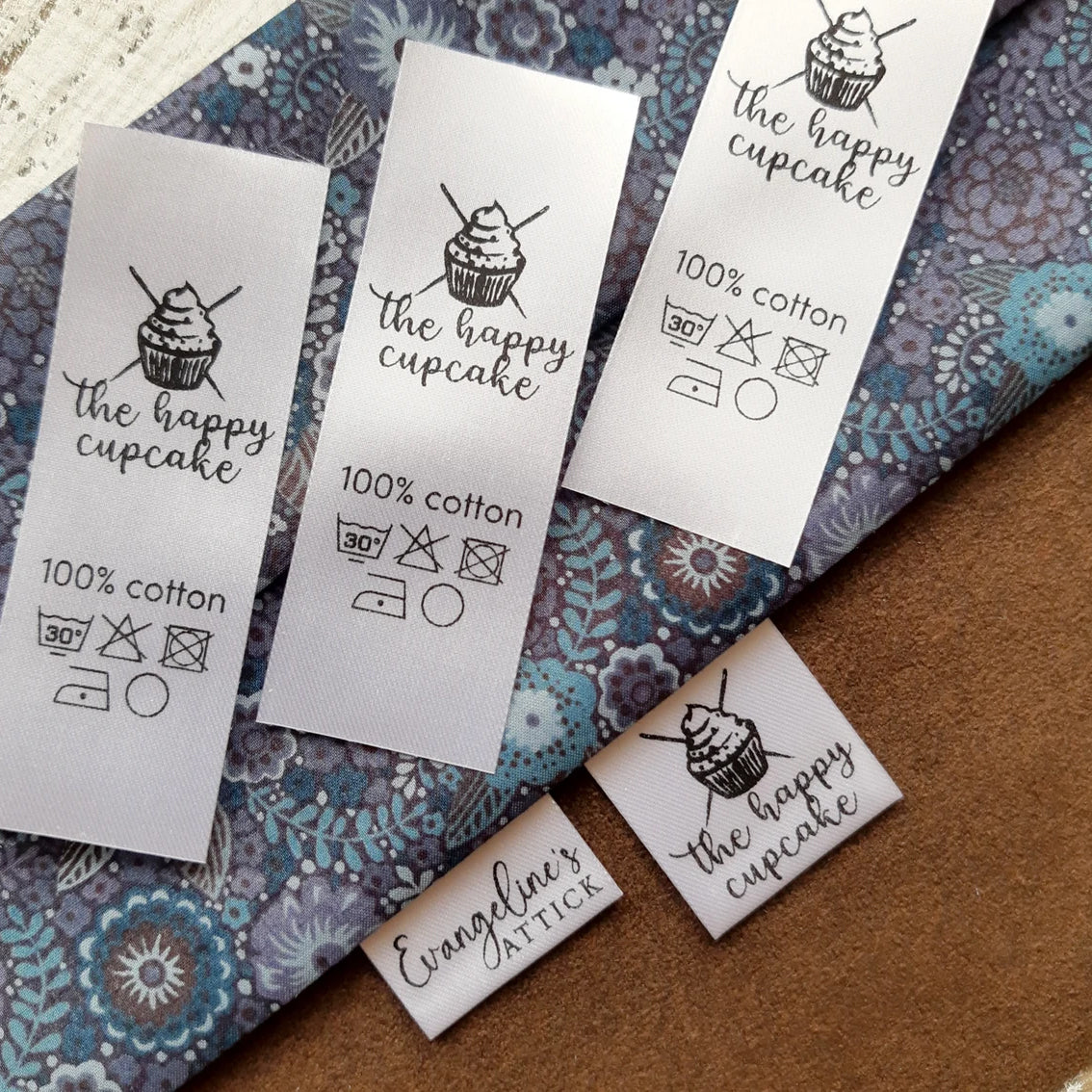 100pcs Personalized Care Labels,For a Wide Range of Clothing ,Basic Washing and Care Guidelines