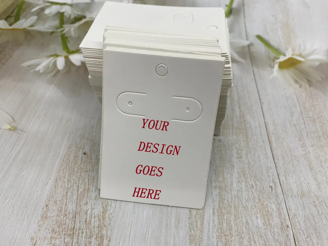 50-300pcs Customized 2.3"x3.2" Earring Cards /Jewelry cards /Earring Displaycard ,With your logo And Design