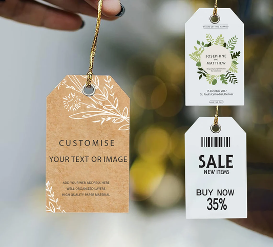 20-200pcs Custom High Quality Hang Tags With Eyelet,Sturdy Personalized Clothing tag,Top Fashion Jewelry Tags And Labels,Party and Wedding Gift Favors