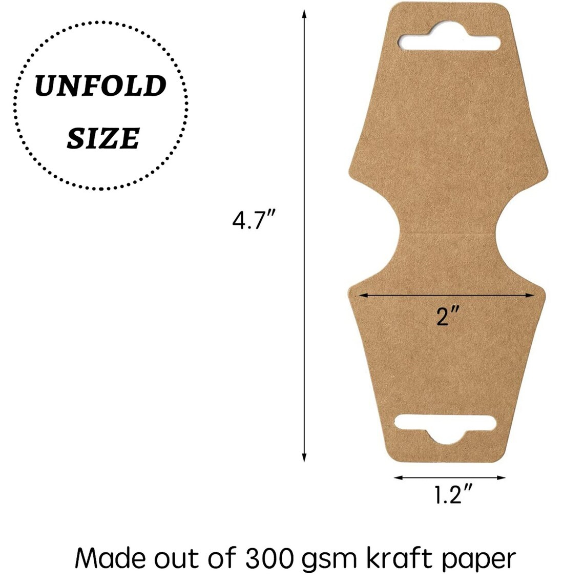 100-200pcs Custom Design Fold Necklace Tags, Personalized Jewelry Display Paper Cards, Necklace Holder Card Scrunchies Headbands Display Labels