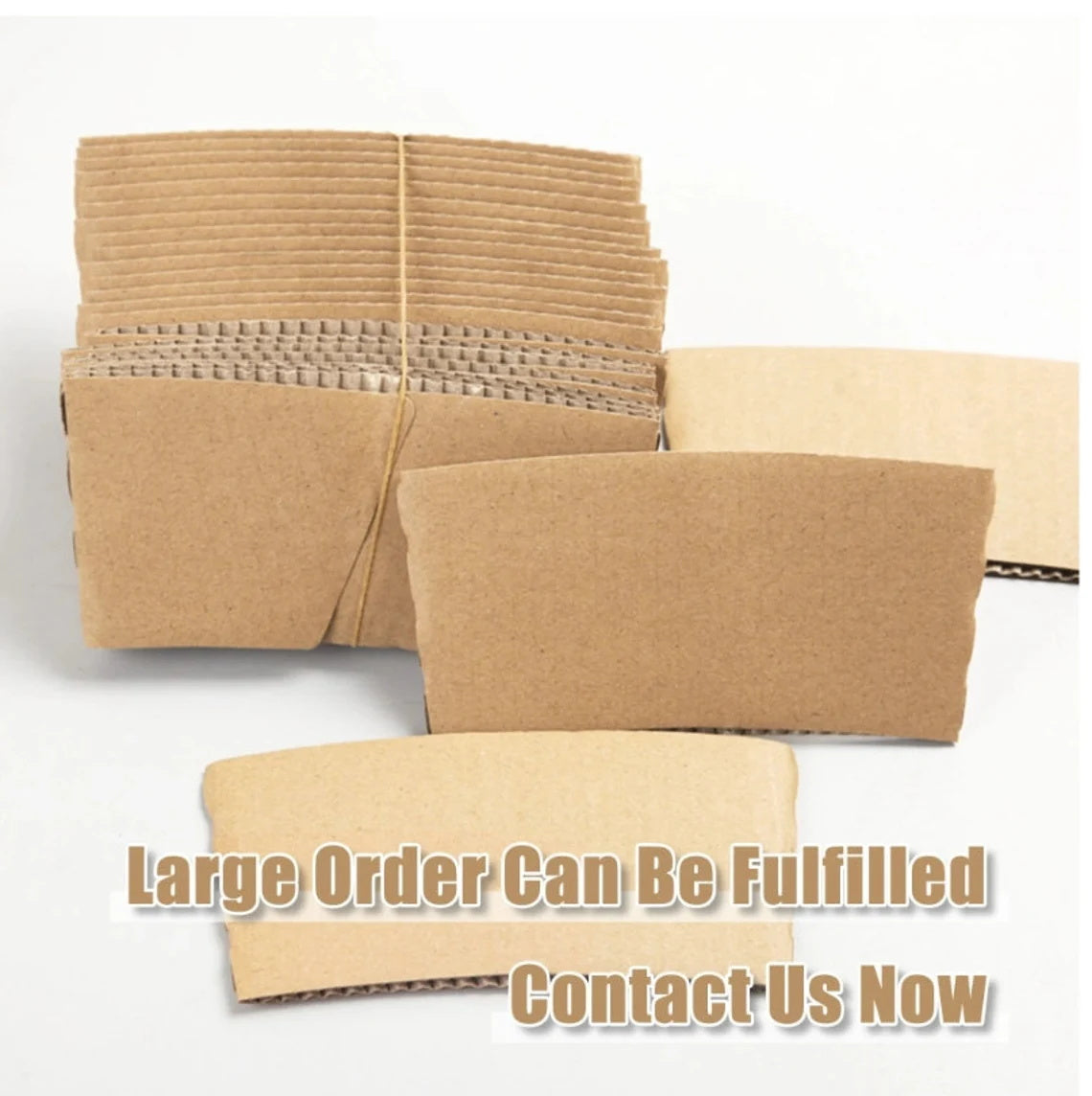 Personalized Kraft Coffee Sleeves, Custom Disposable cup sleeves with your logo/text, Wrap Gift For Coffee lover/Baby shower/Wedding /Party