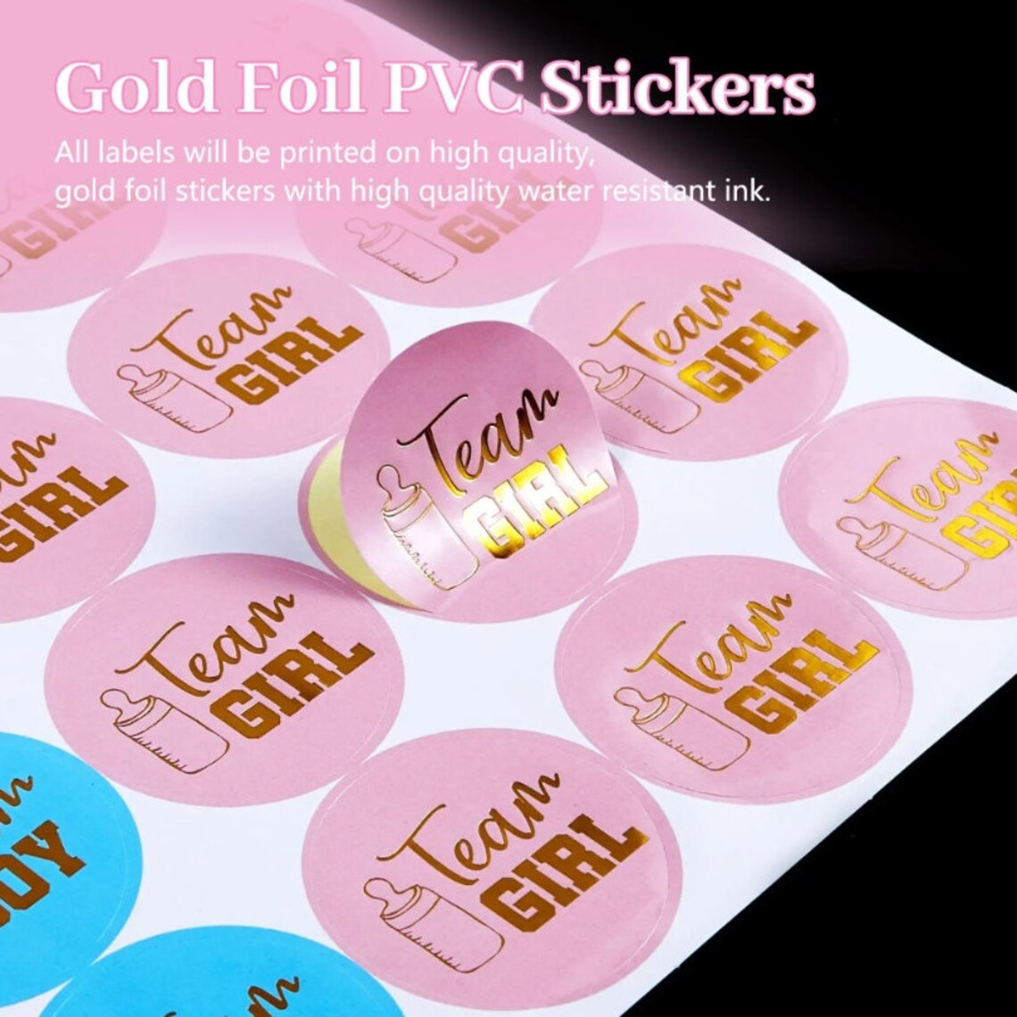Custom Gold Foil Vinyl Labels, Personalized Waterproof Labels, Reflective Gold Foil Printing, Free Proof Before Printing, Fast Shipping
