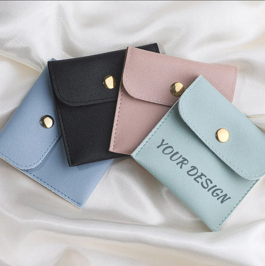 Personalized 100pcs Logo printed necklace packaging bags, Custom Jewelry packaging pouch with your logo/text, 8x8cm, Fast Shipping