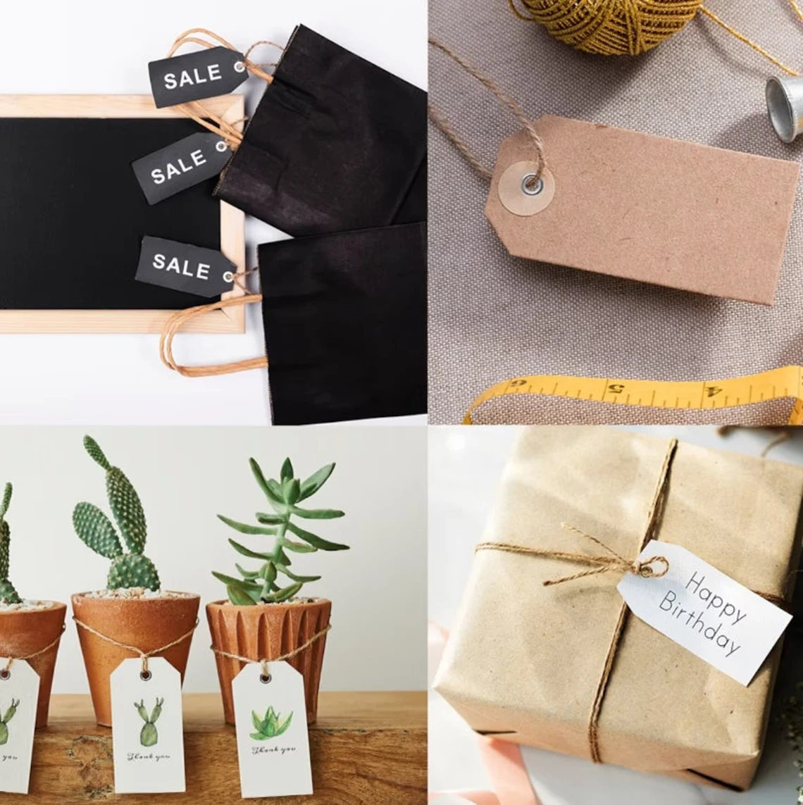 Custom High quality (Thickness 500 GSM) Heavy Duty Hang Tags with Strings, Personalized Clothing Eyelet Tags, Paper Cardstock Hang Tags