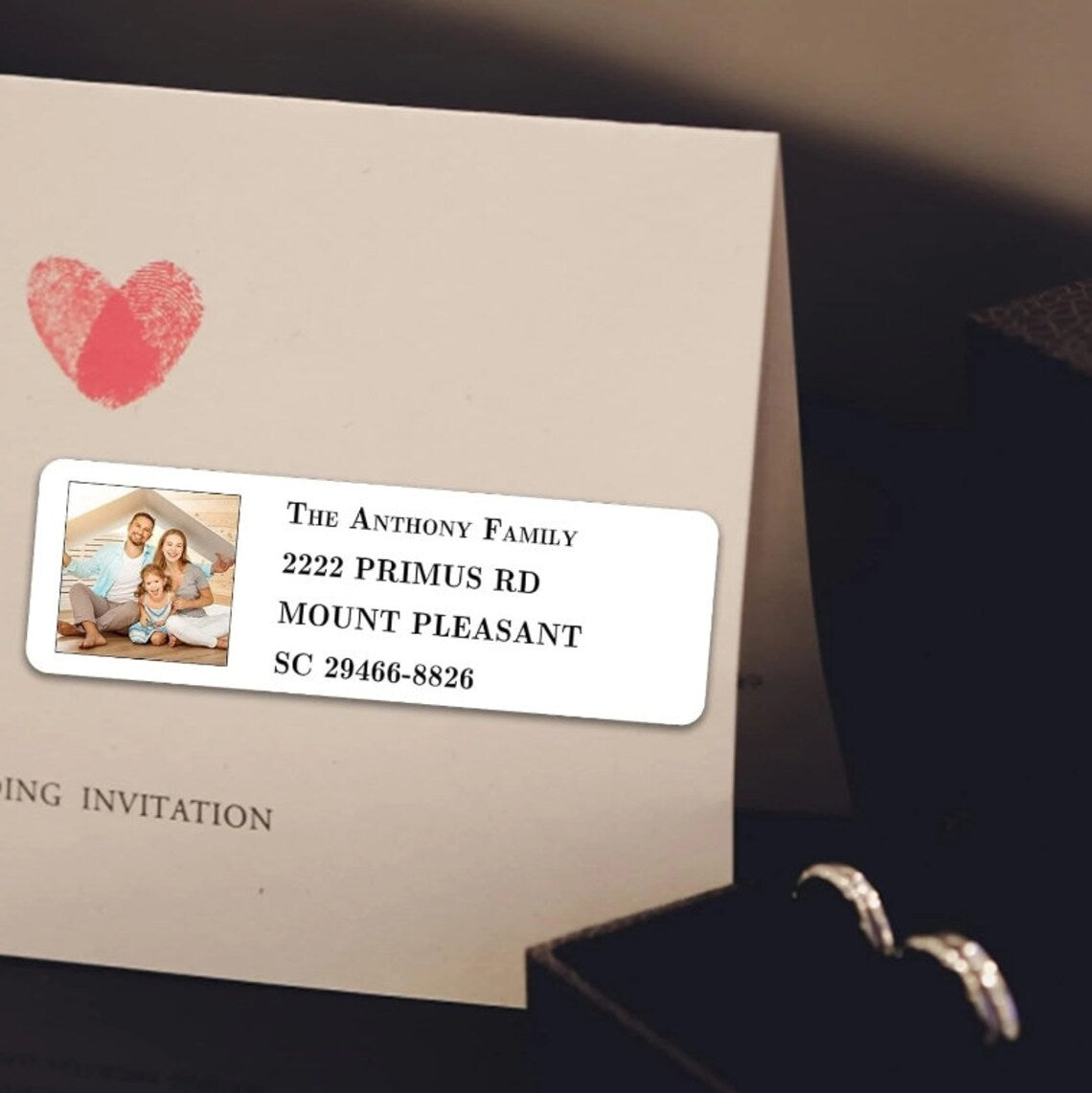 Custom Photo Wedding Address Labels,Personalized Return Address Lable,Multi-use Lable Sticker,Address Lables for Mailing,Party (Pack of 100)