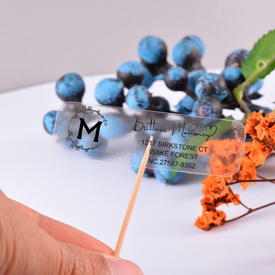 100Pcs Personalized Return Address Label,Custom Your Own Sticker,Personalized Label for Business Logo,Home Use,Kitchen,Makeup,Office, Party