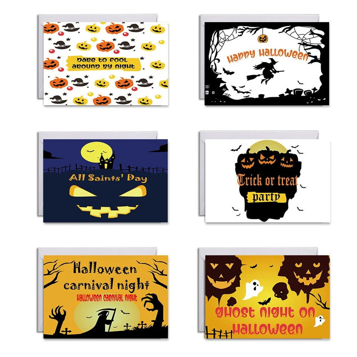 12pcs Custom Party Invitation Card for Halloween/Christmas/Wedding/Birthday,Personalized All Occasion Invitations with Envelopes,Greeting Cards