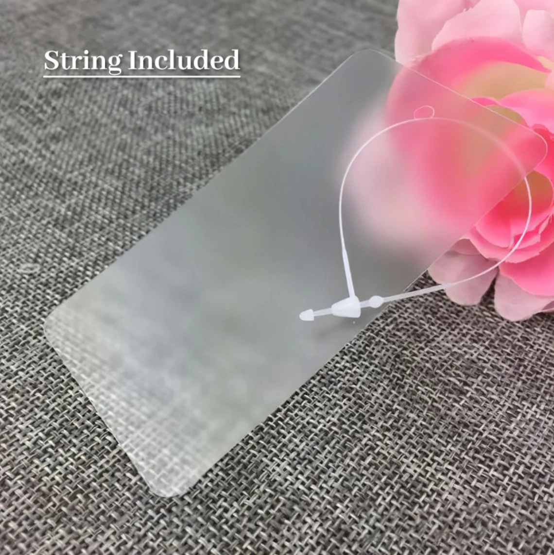 100-300pcs Custom High Quality PVC Hang Tags(Thickness 300 GSM), Personalized Single Sided printing Labels, frosted Hang Tags with Your Logo Price Tags