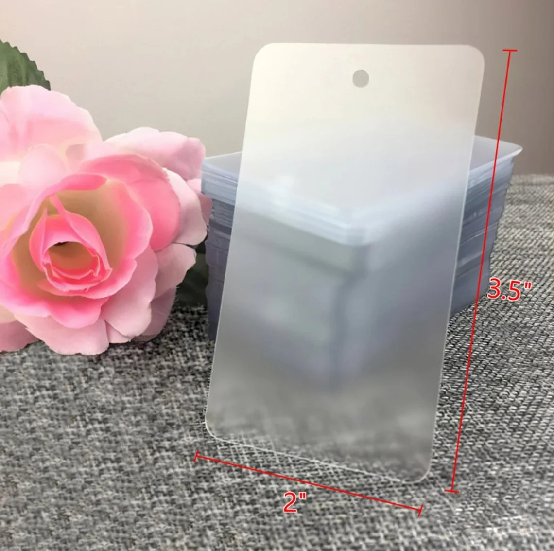 100-300pcs Custom High Quality PVC Hang Tags(Thickness 300 GSM), Personalized Single Sided printing Labels, frosted Hang Tags with Your Logo Price Tags
