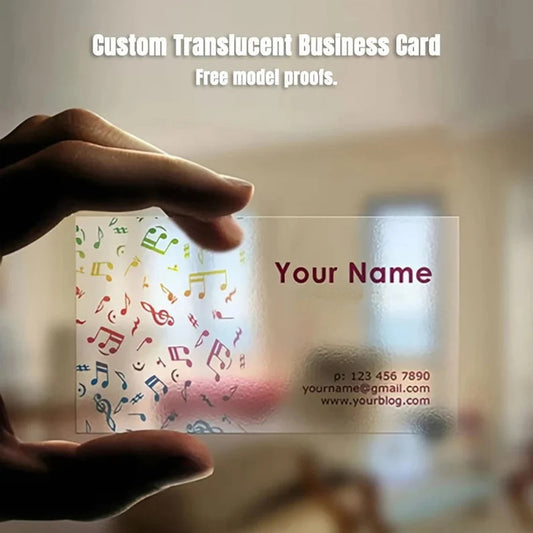50-200pcs Personalized Transparent Business Cards, Clear Boutique Card With Your Text/Logo, Frosted Boutique Card, High Quality Cards for Business