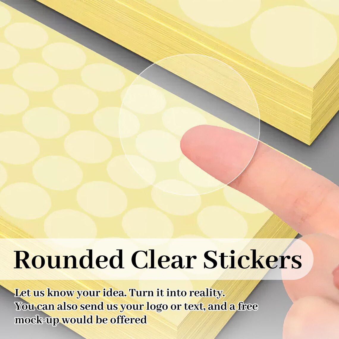 Custom Clear Labels/Stickers, Personalized Circle Labels, Great Quality Waterproof Stickers, Packaging Sticker, Your Logo Stickers