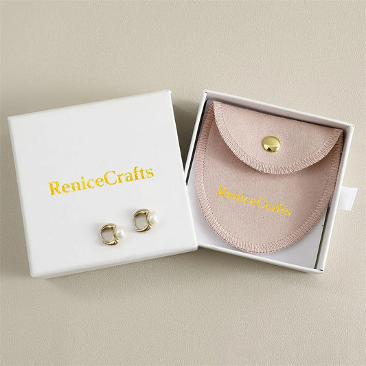 50 PCS Personalized Jewelry Pouch Bag with Gold Button, Custom Logo Microfiber Packaging Bags, Multi-color Beautiful Wedding Gift Holder