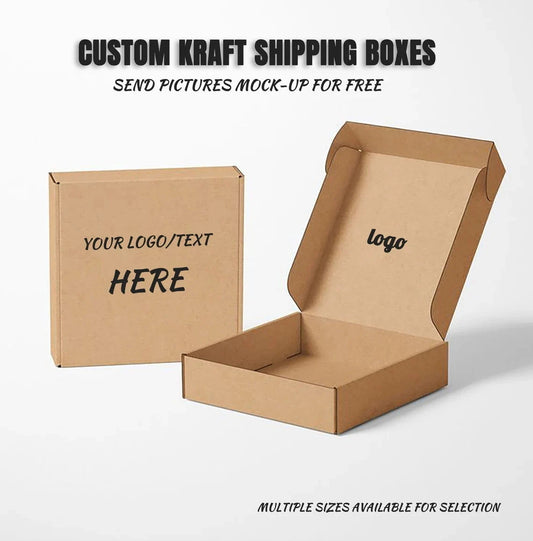 Personalized 5pcs Kraft Mailer Cardboard Shipping Boxes, Custom Mailer Box for Business/Baby Shower/Bridesmaid, Fast Shipping, Eco-Friendly