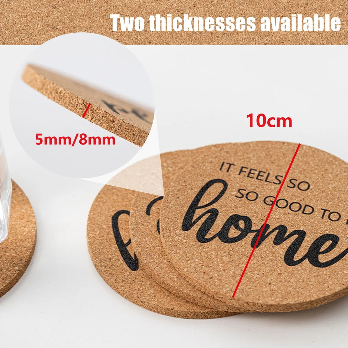 10-100pcs Personalized Cork Coaster, Favor Gift for Wedding/Bridal Shower/Party/Business,Rustic Wedding Decor,Custom Monogram Coaster with your design