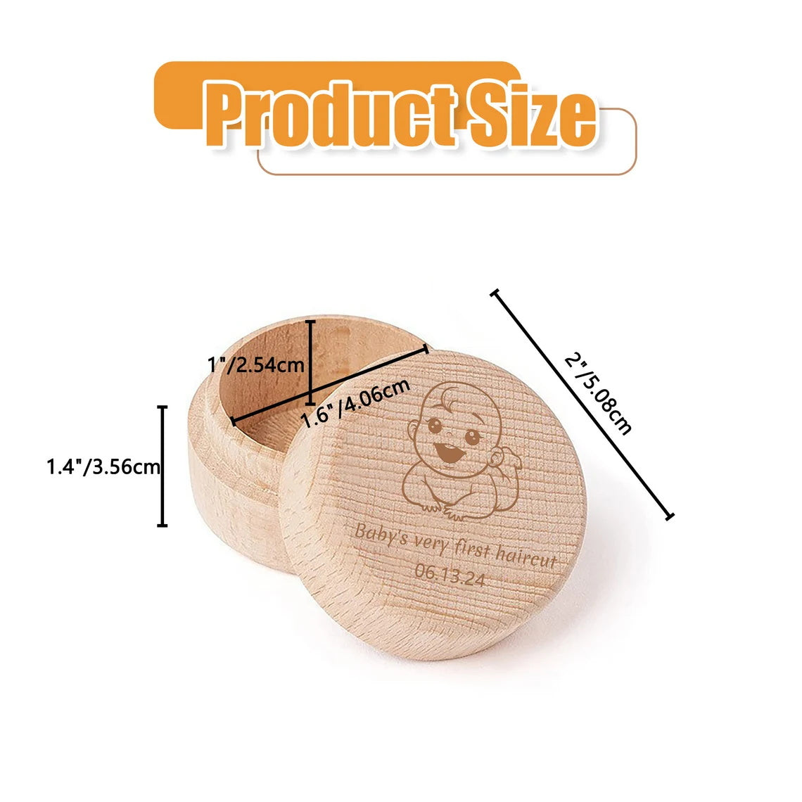 1 pcs Personalized Baby First Haircut Keepsake Box, Baby's First Lock Of Hair, Christening Gift for Newborn, Baby Shower Present, Baby Haircut