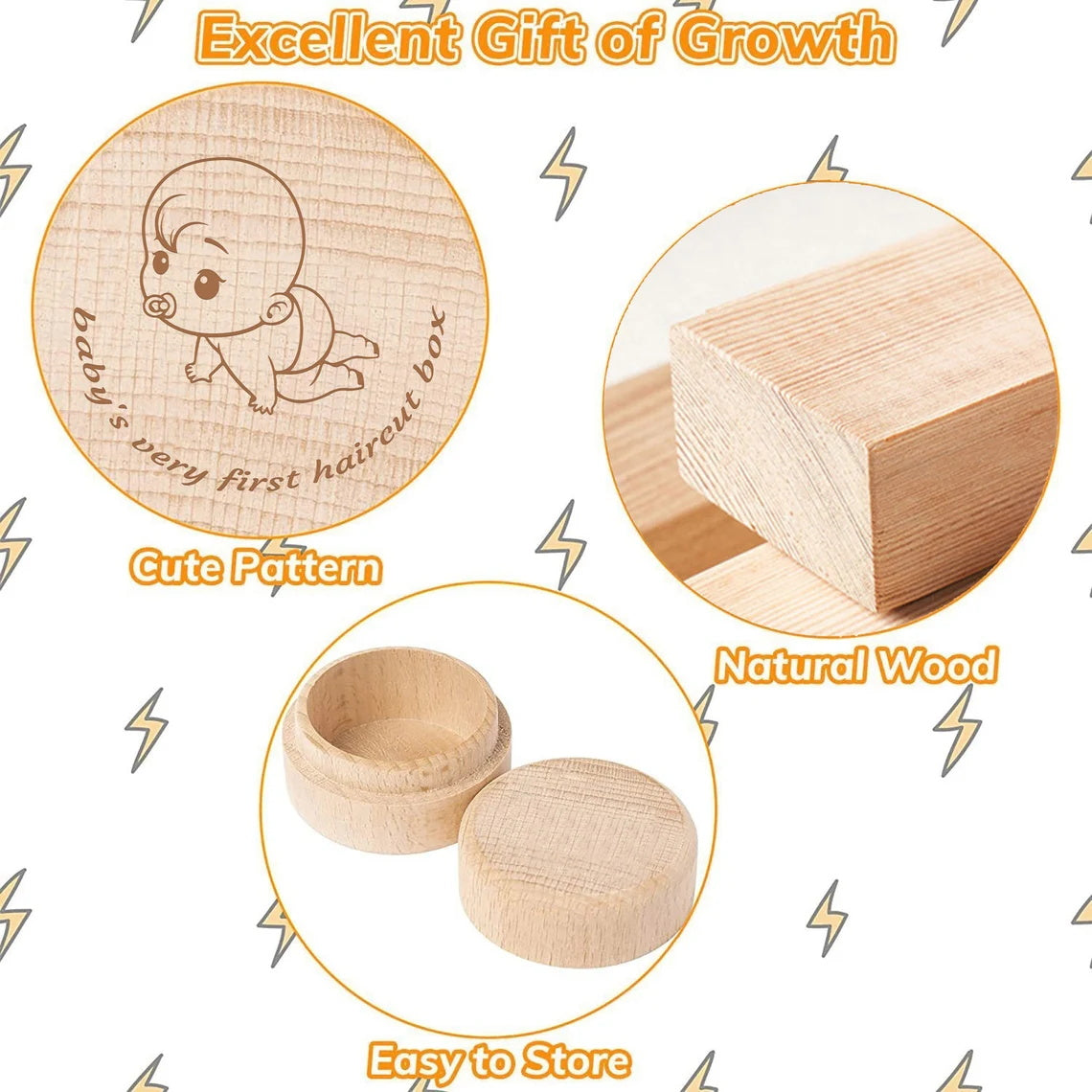 1 pcs Personalized Baby First Haircut Keepsake Box, Baby's First Lock Of Hair, Christening Gift for Newborn, Baby Shower Present, Baby Haircut