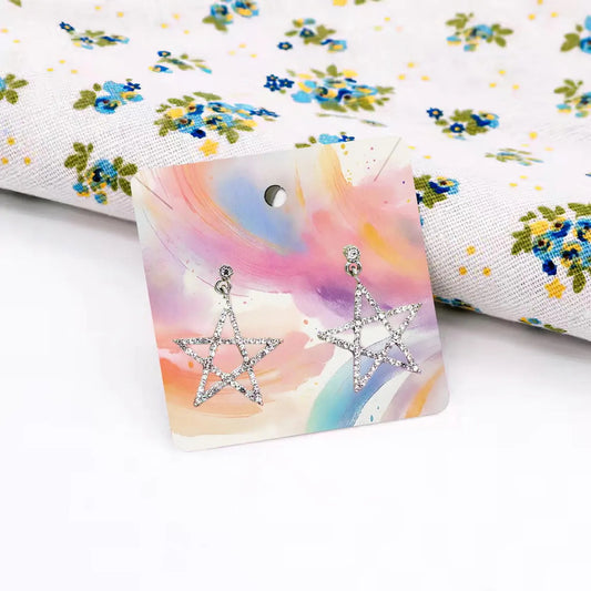 100-200pcs Personalized Kraft/White Jewelry Packaging Cards, Necklace Holder and Earring Display Cards with your logo/text, Jewelry Display Cards