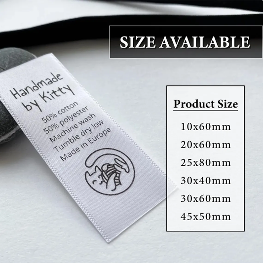 100pcs Personalized Care Labels,For a Wide Range of Clothing ,Basic Washing and Care Guidelines