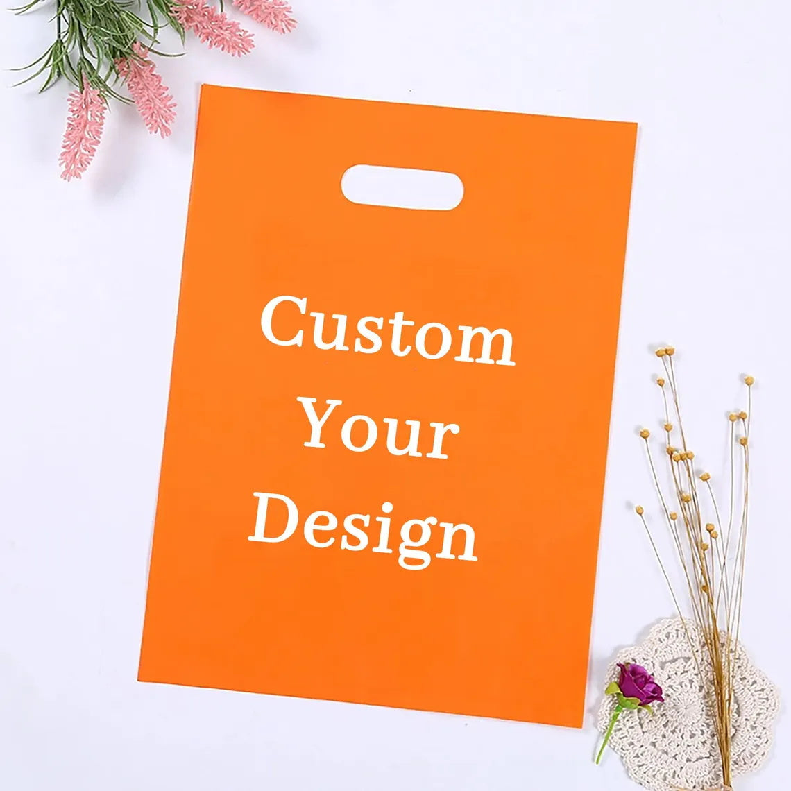 Customized 100pcs Waterproof Polyethylene Merchandise Bags,For Shopping ,Clothing Packing , Gift Packing ,With Premium Quality