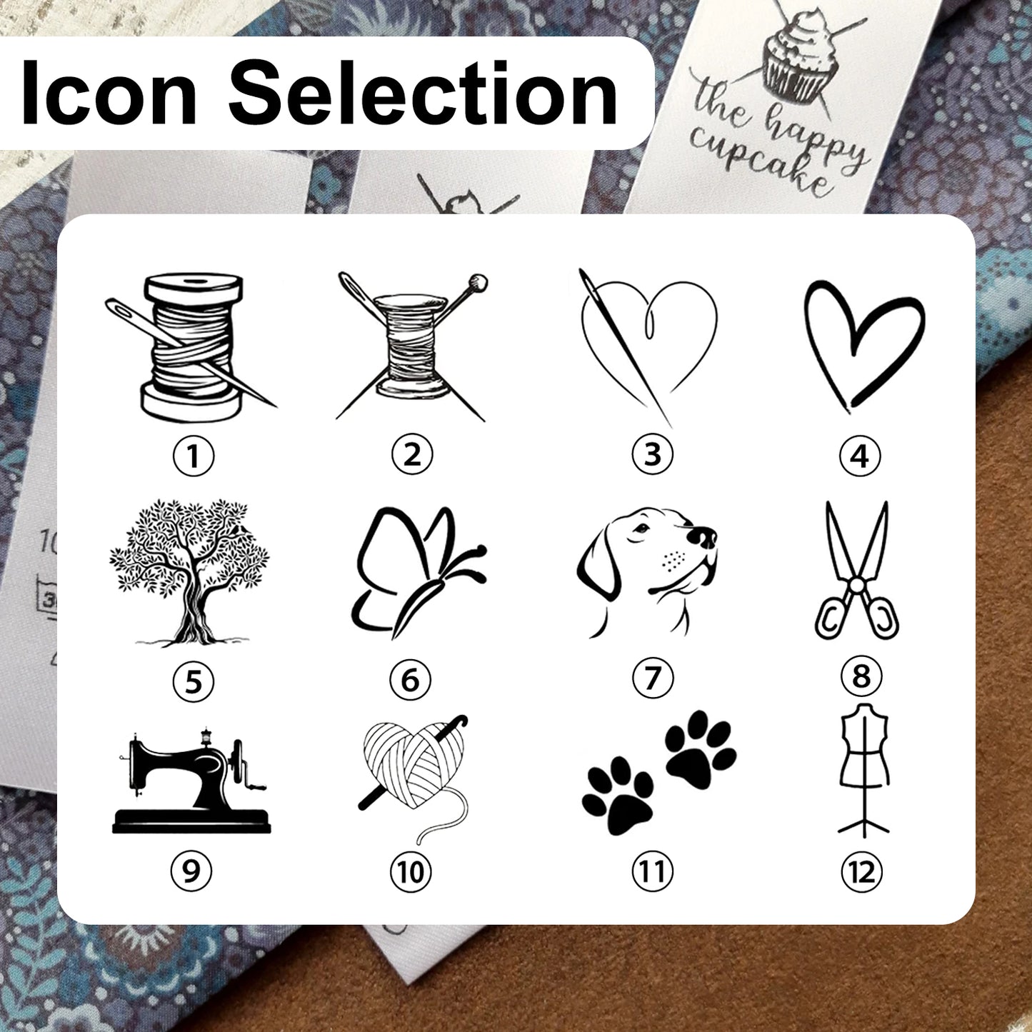 Custom 30-200pcs Handmade Sewing Labels,Personalized Ribbon Fabric Tags,Sewing Accessories Label for Clothes Hat Scarf Glove