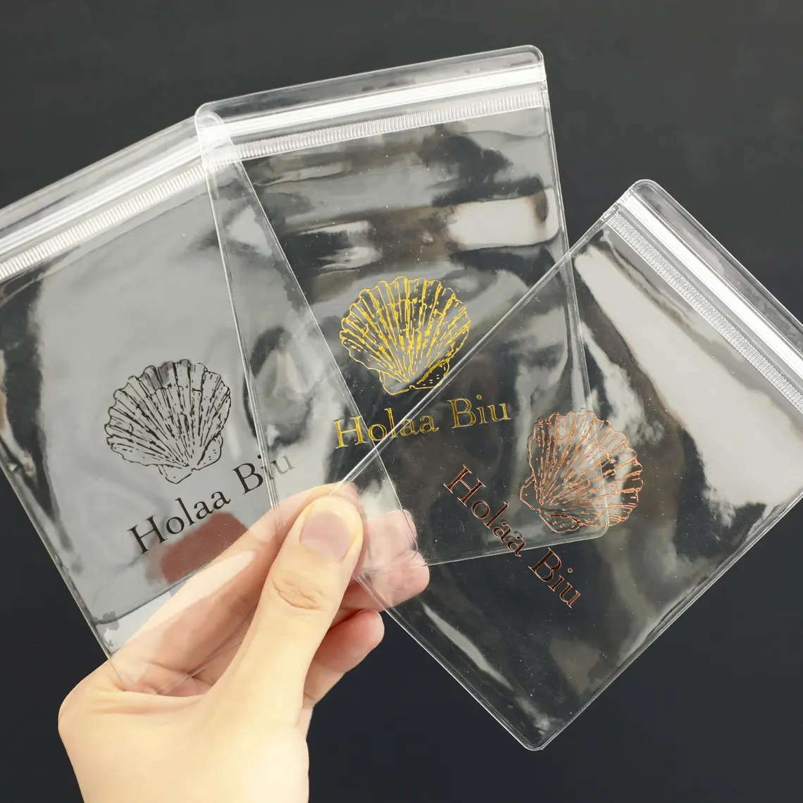 Custom Transparent Jewelry Pouch with Logo, Personalized Packaging Bags for Necklace Bracelet Ring, Ziplock Bag