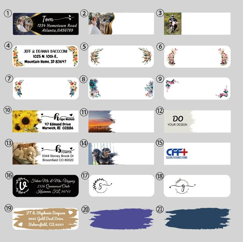 Custom Photo Wedding Address Labels,Personalized Return Address Lable,Multi-use Lable Sticker,Address Lables for Mailing,Party (Pack of 100)
