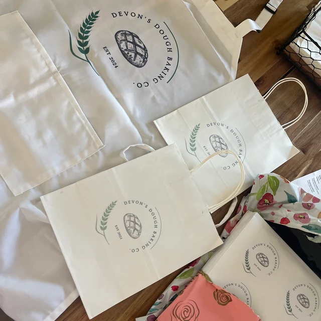 Personalized Kraft/White Recycled Paper Bags with handle, Print Logo Bag for Wedding/Small Business/Party/Gift/Product, Events in Bulk