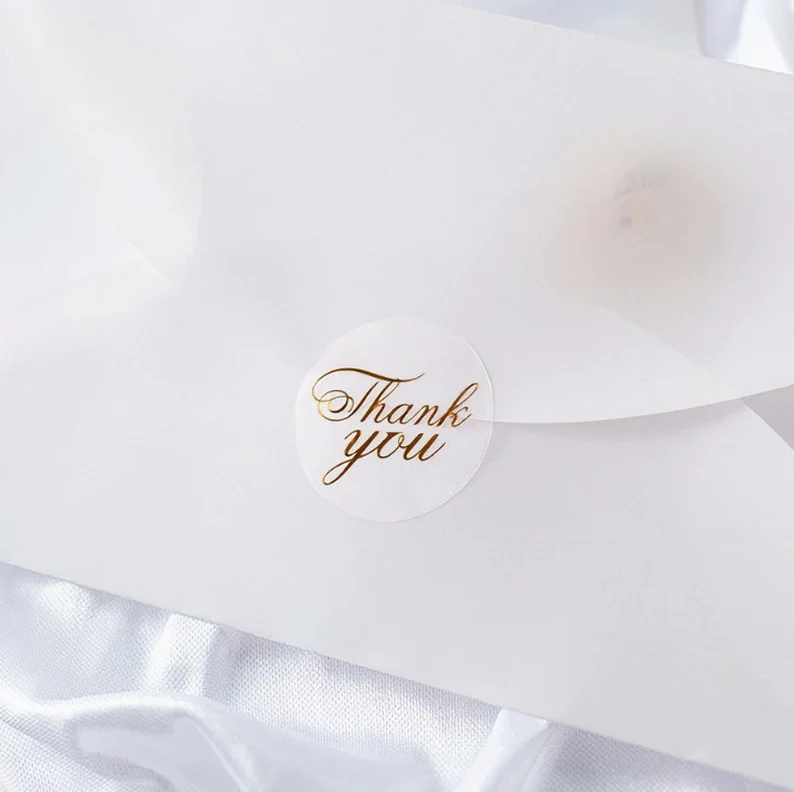 Gold Foil Transparent Stickers, Custom Labels Favors, Personalized Waterproof Clear Stickers, Gold Foil Printing, Bussiness/Wedding Labels