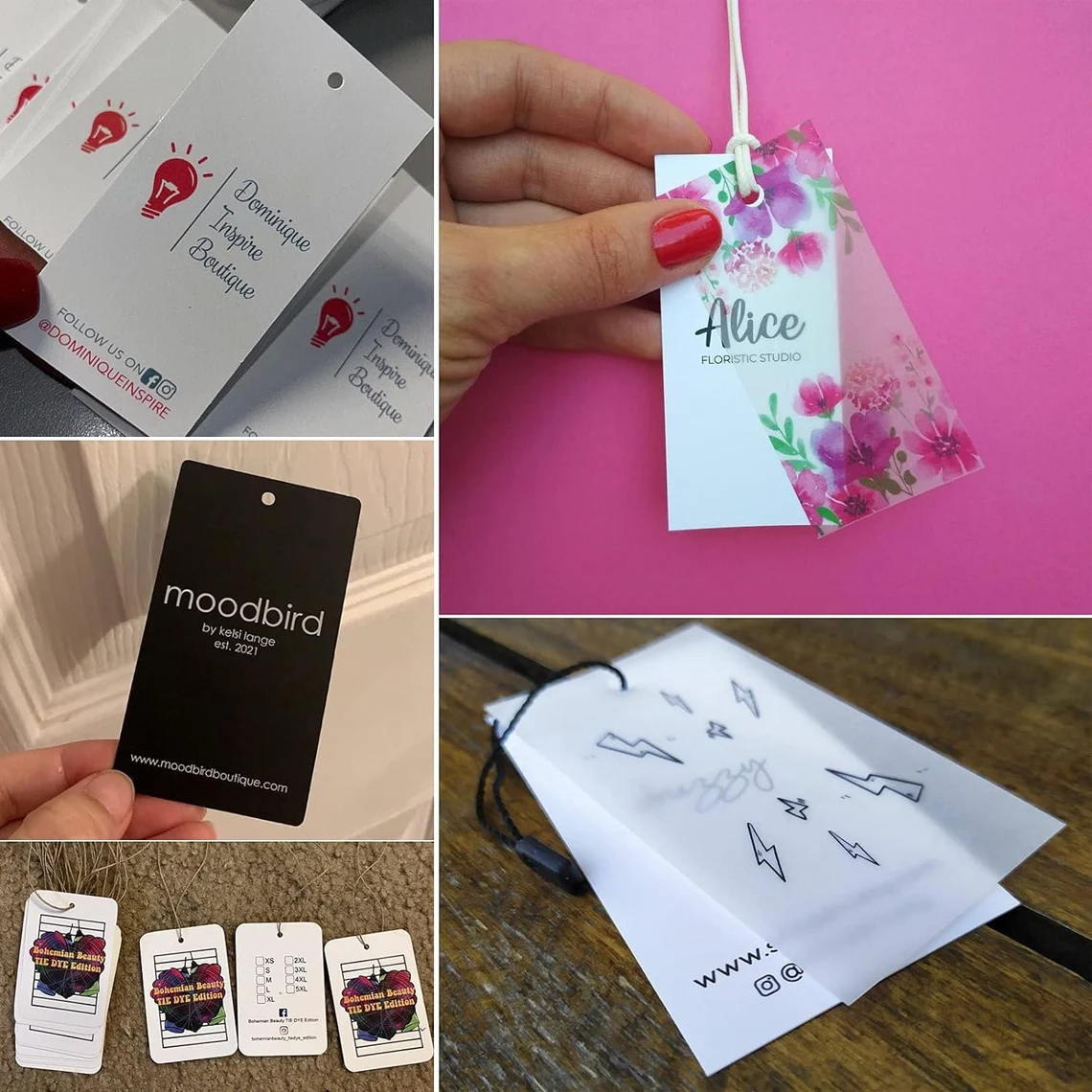 100-500 PCS Premium Custom Hang Tags With Ribbon Attached, Sturdy Personalized Clothing Swing Tag- Top Fashion Jewelry Tags And Label