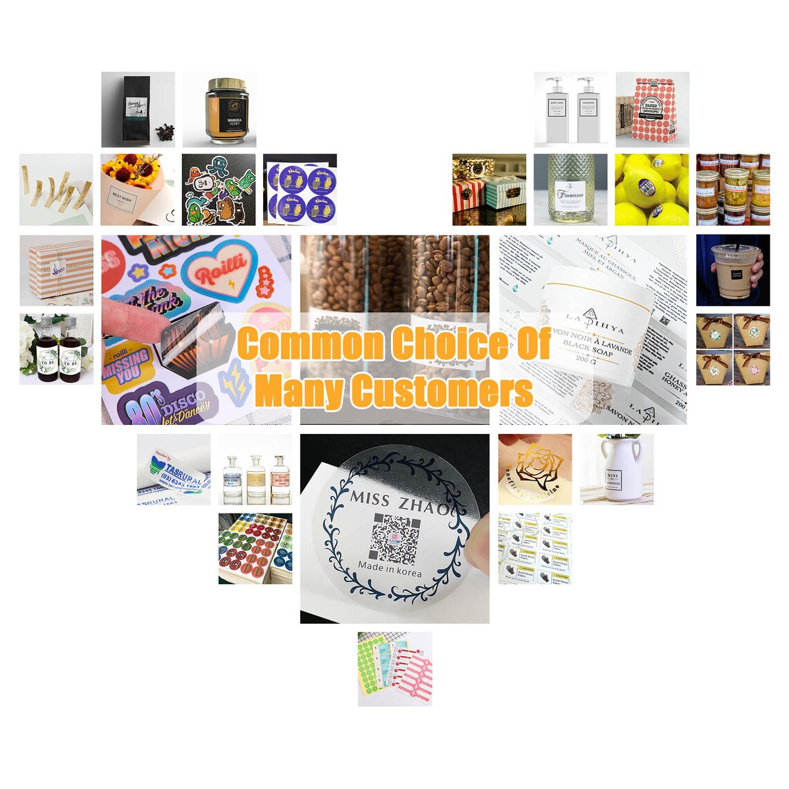 Customized Sticker Labels, Round-Translucent -Vinyl Personalized Stickers, Text-Logo-Advert-Party, Office,Wedding Paper Custom Designs