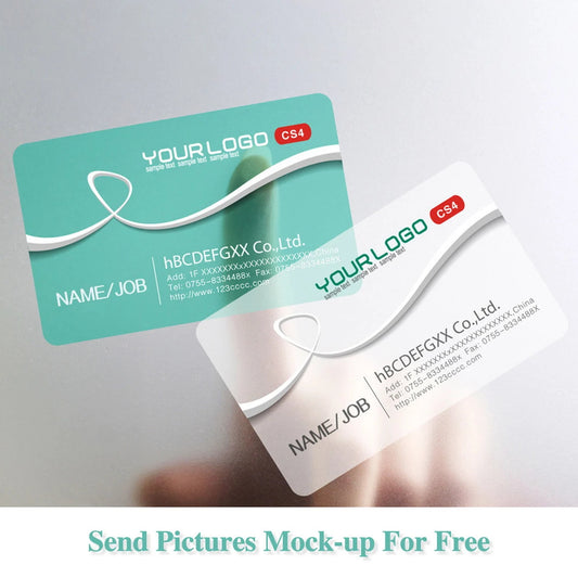 50-200pcs Custom Business Card, Frosty Transparent Clear PVC Round Corner Business Cards, Personalized Plastic Business Card with Your Own Logo/ Text