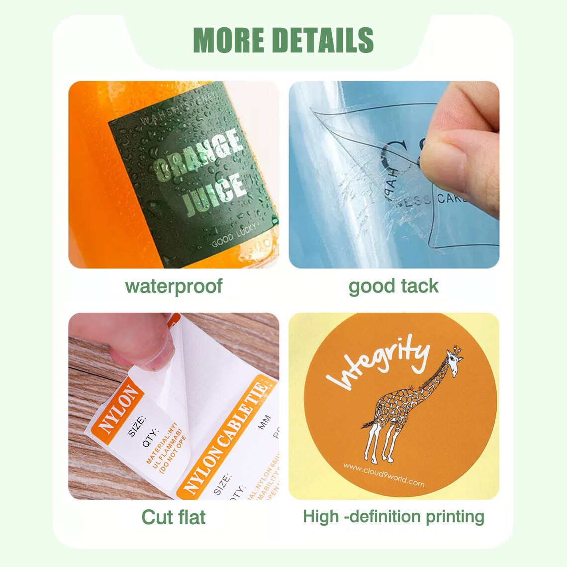 Customized Sticker Labels, Round-Translucent -Vinyl Personalized Stickers, Text-Logo-Advert-Party, Office,Wedding Paper Custom Designs