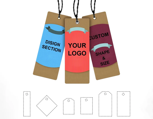 50-500pcsKraft-White Custom Hang Tags With Twine Attached (Thickness 500 GSM), Sturdy Personalized Clothing, Gift Swing Labels- Top Fashion Jewelry Tags And Labels