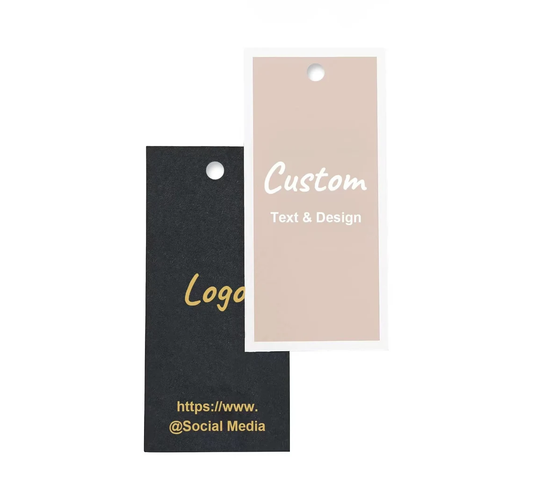 100-500 PCS Premium Custom Hang Tags With Ribbon Attached, Sturdy Personalized Clothing Swing Tag- Top Fashion Jewelry Tags And Label