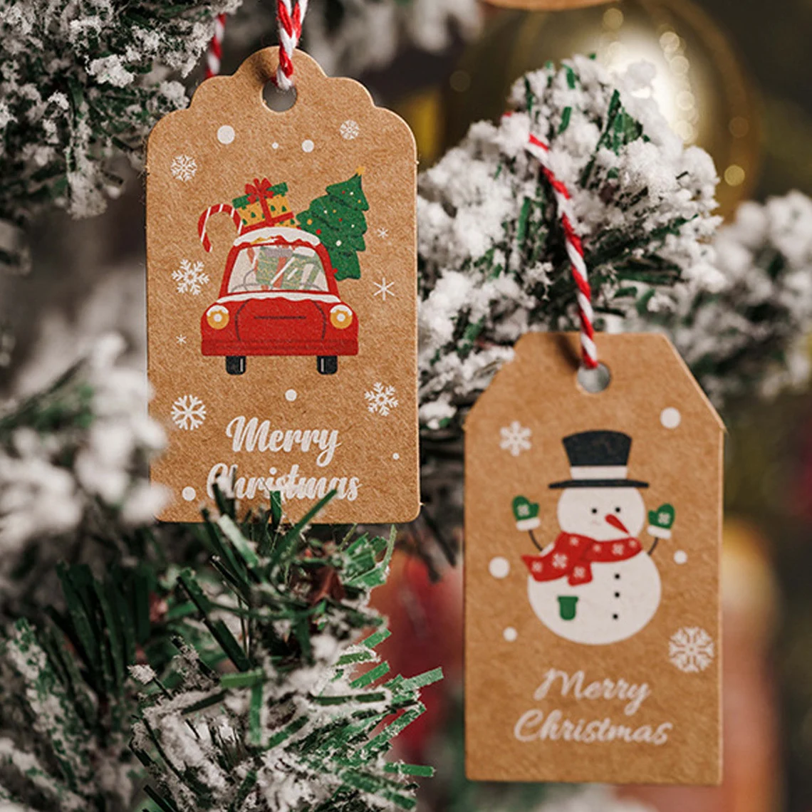 1.7*2.79''Two sides Customized Hang Tag with Jute,Personalized Logo Text Price Tag Kraft Paper Gift Tag for Jewelry Crafts Wedding Birthdays
