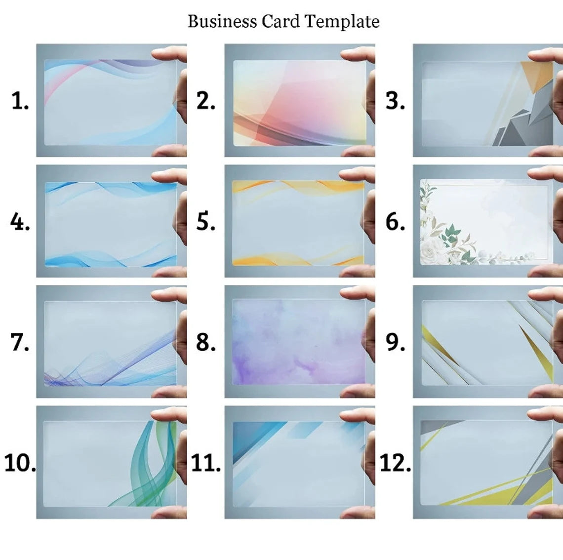 50-500pcs Custom Premium Business Cards,Personalized Printed Business Cards Double Sided,Editable Business Card Template,Modern Business Card Design