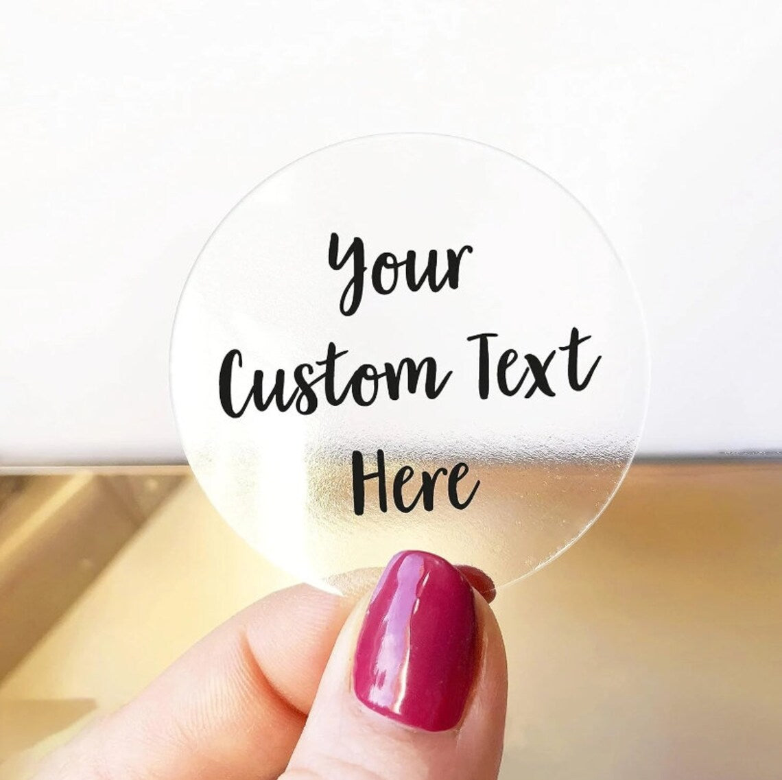 100pcs Custom Your Own Design Sticker,Personalized Photo Text Label for Business Logo and Home Use, Wedding Favors,Packaging,Office, Parties