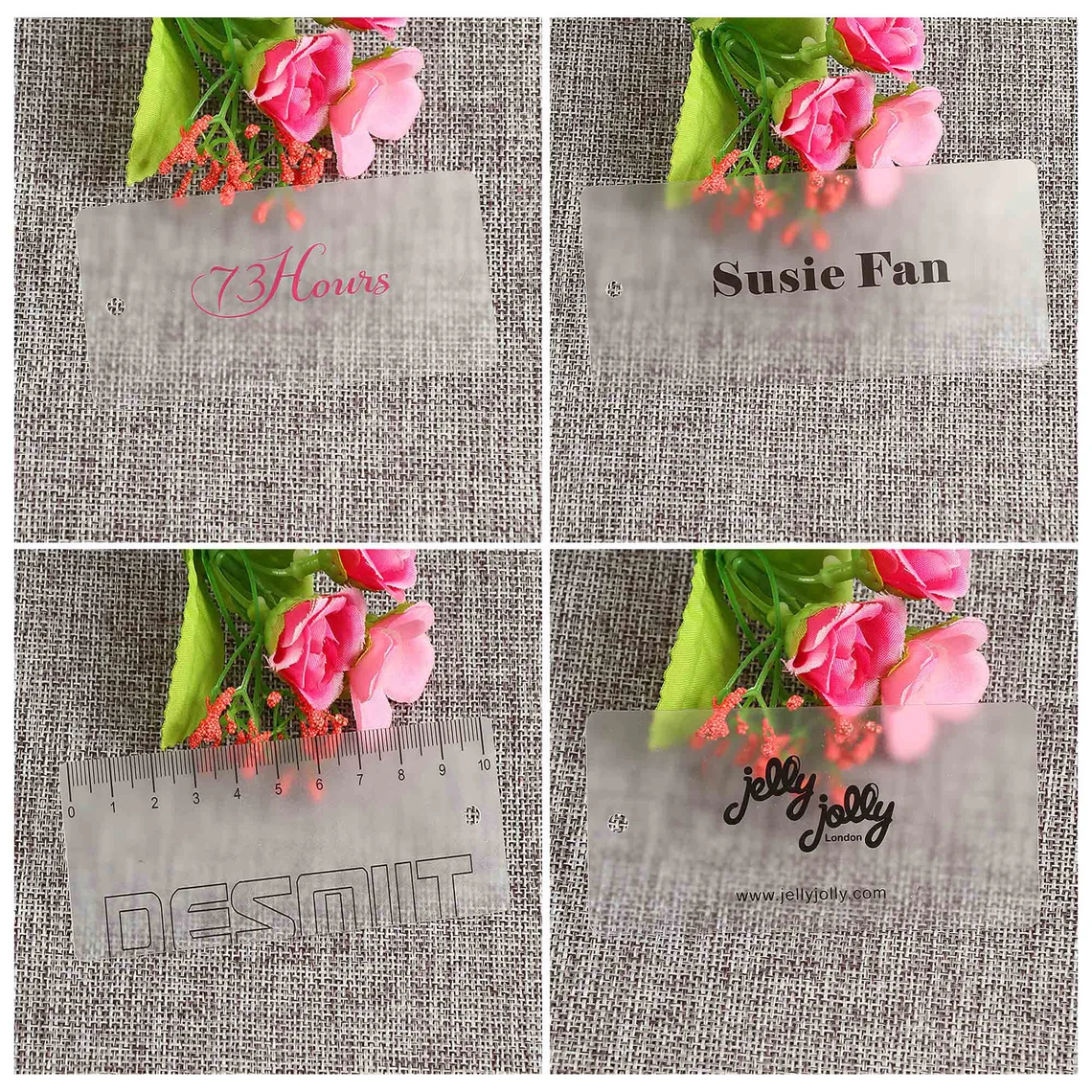 100-300pcs Custom High Quality PVC Hang Tags(Thickness 300 GSM), Personalized Single Sided printing Labels, frosted Hang Tags with Your Logo Price Tags