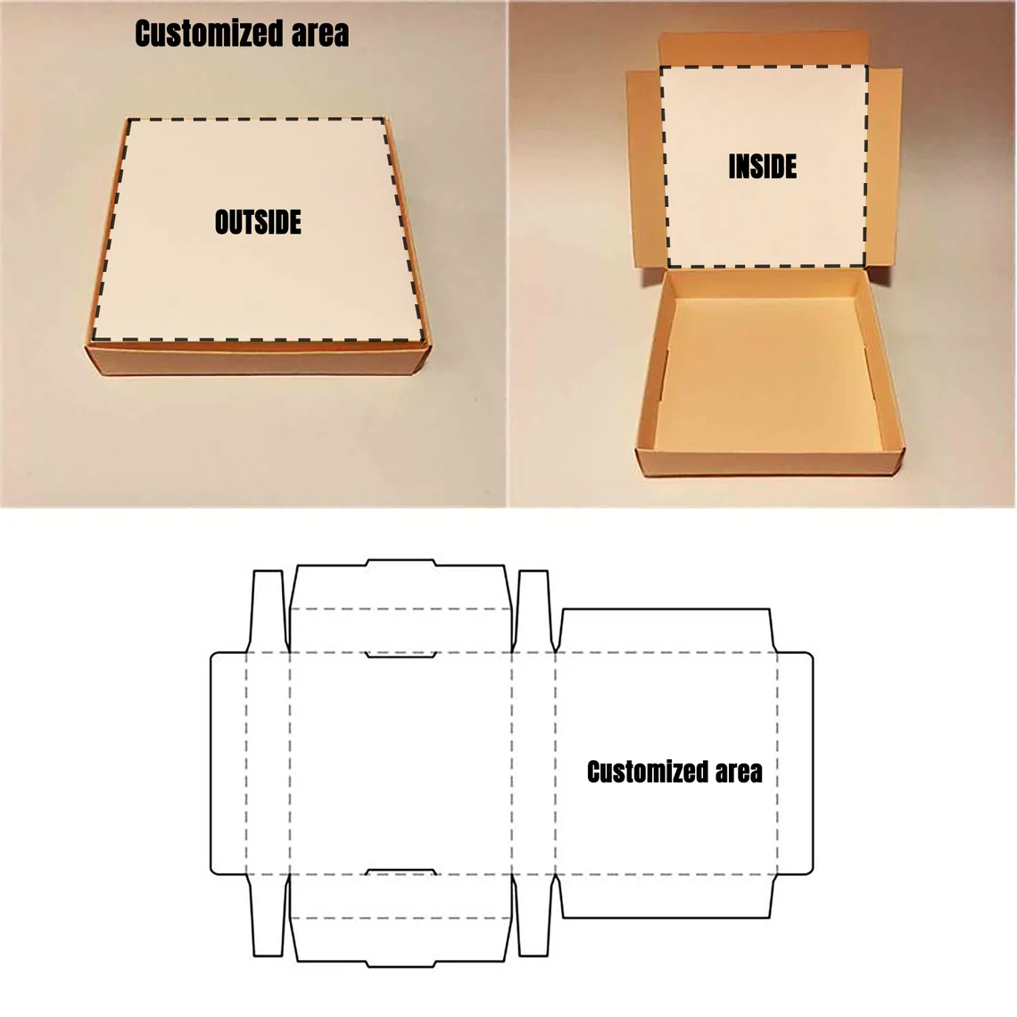 10PCS Custom Kraft Mailer Cardboard Shipping Boxes Packing boxes, Personalized your design/text for Business/Gift/Wedding, Fast shipping