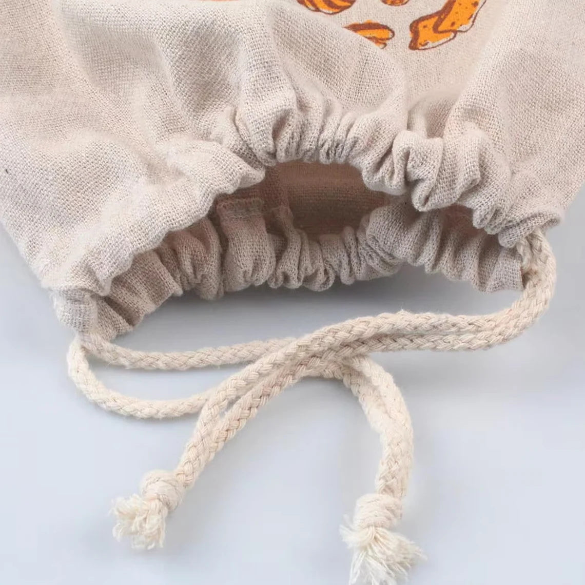 5-50pcs Personalized Beige 100% Linen Bread Bag with Drawstring, Reusable Bread Storage Bag, Custom Bread Bag for Homemade Bread, Kitchen/Lunch Bags