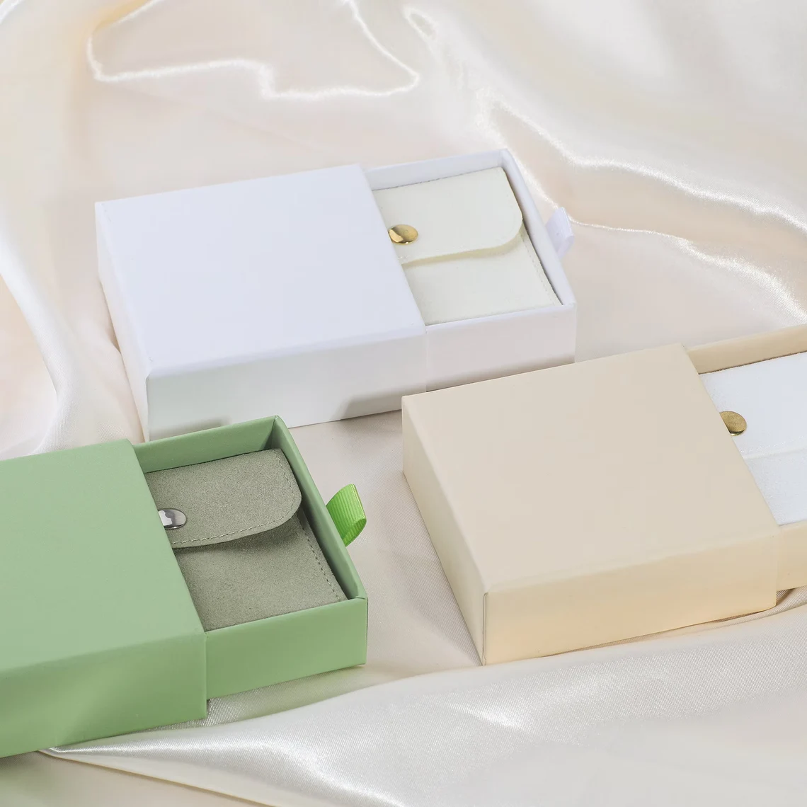 50 PCS Jewelry Packaging Box and Pouch Set, Custom Jewelry Boxes and Pouches with Logo Wholesale