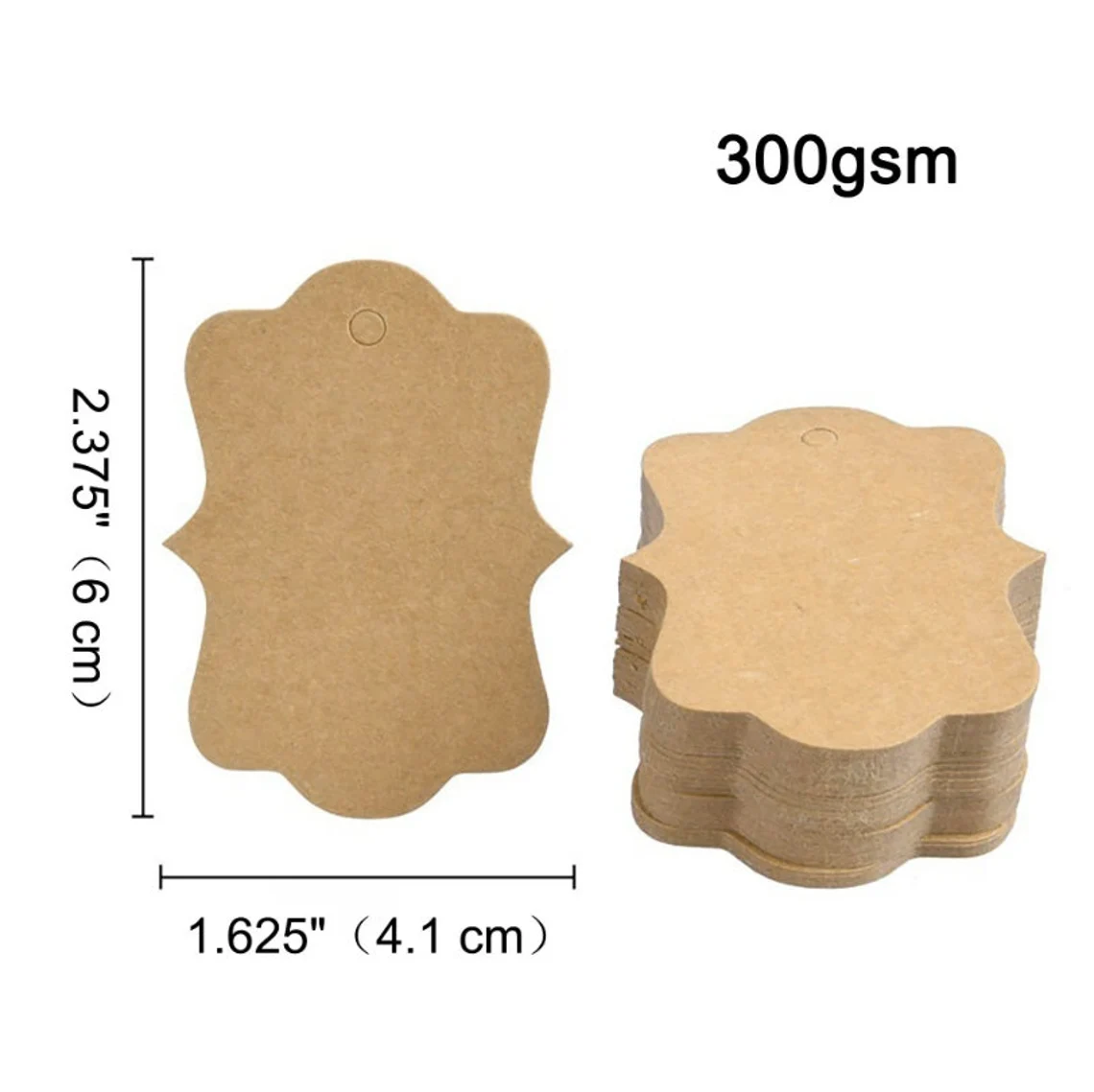50-200pcs Custom Irregular Vintage Style Hang Tags, Unique Style Labels (Thickness 300 GSM) 6cm×4.1cm Tags, Product/Business/Gift Tags with logo/text