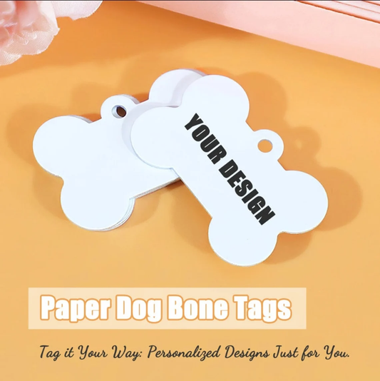 50-200pcs Personalized Dog Bone Die Cuts Hang Tags (Thickness 300 GSM) Gift/ Price/ Swing Tags, Bone Tag， Dog Tag Paper Shape Tags with Your Logo/Text