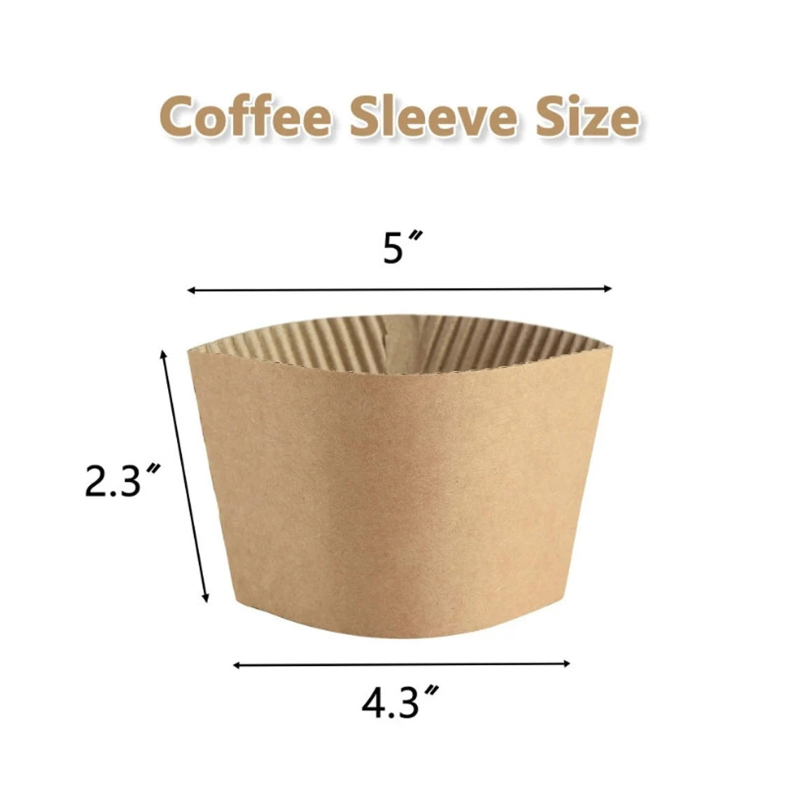Personalized Kraft Coffee Sleeves, Custom Disposable cup sleeves with your logo/text, Wrap Gift For Coffee lover/Baby shower/Wedding /Party
