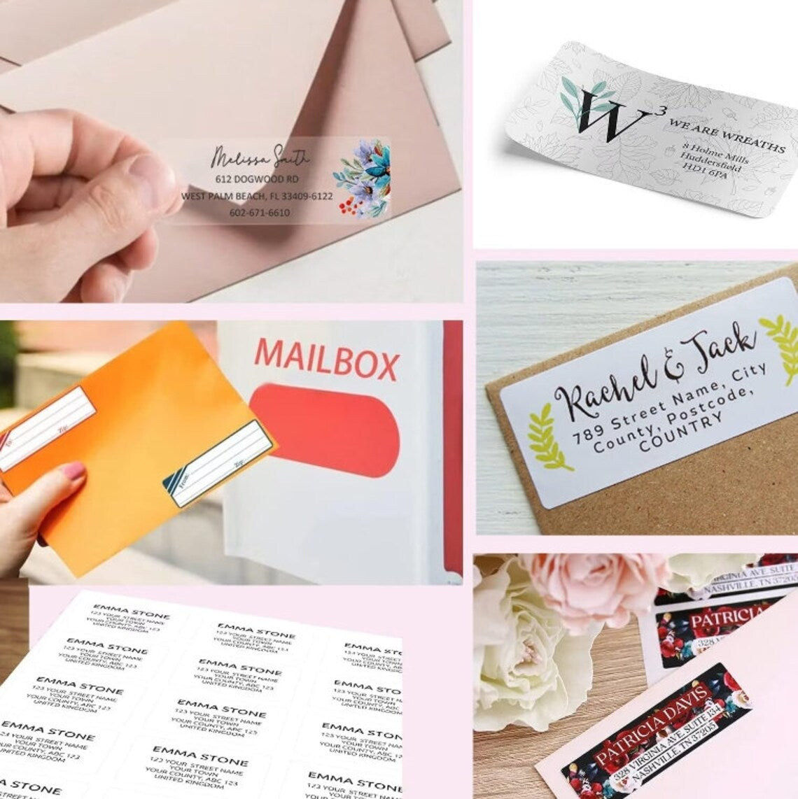 100Pcs Personalized Return Address Label,Custom Your Own Sticker,Personalized Label for Business Logo,Home Use,Kitchen,Makeup,Office, Party