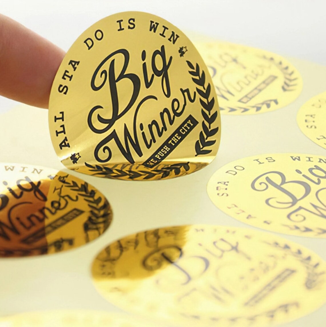 Custom High Quality GOLD FOIL Stickers, Personalized Stickers Waterproof, Your Logo and Design Labels, Bussiness/ Wedding/ Gift/ Party Label