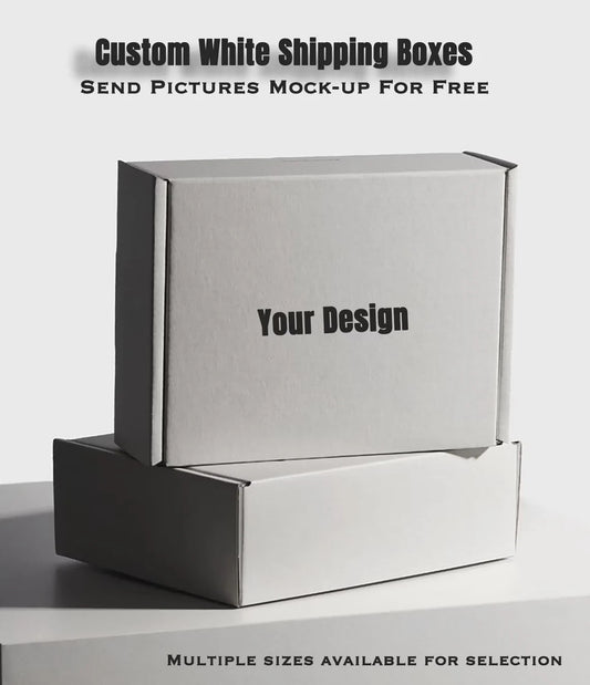 Personalized 5pcs White Mailer Cardboard Shipping Boxes, Custom Mailer Box for Business/Baby Shower/Bridesmaid, Fast Shipping, Eco-Friendly