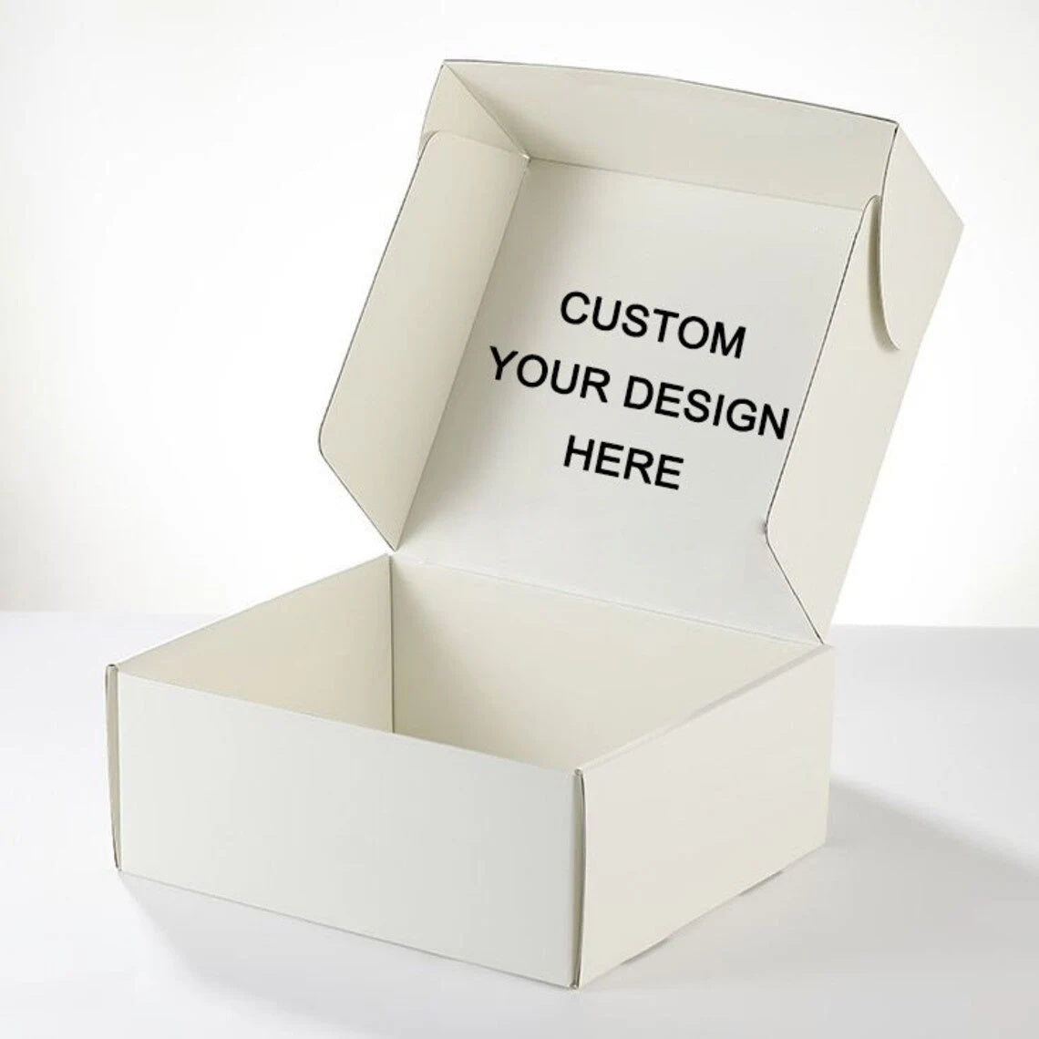 10pcs Personalized White Mailer Cardboard Shipping Boxes, Custom Mailer Box for Business/Baby Shower/Bridesmaid, Fast Shipping,Eco-Friendly