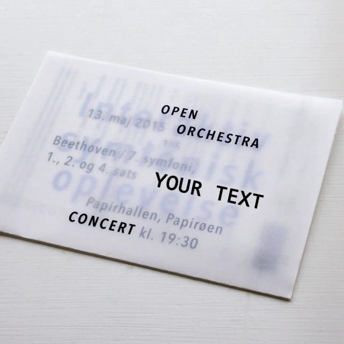 Personalized Transparents Envelopes with your design, Clear printed envelopes for Birthday/Gift Wrapping, Wedding invitation Envelopes